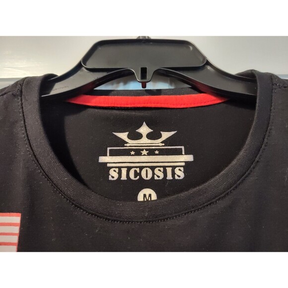 Sicosis T Rari Mens Medium T Shirt Raised Gold 21 Black Red Fast Shipping USA - Picture 12 of 16